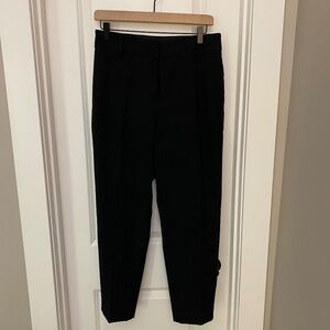Black Cropped Slacks